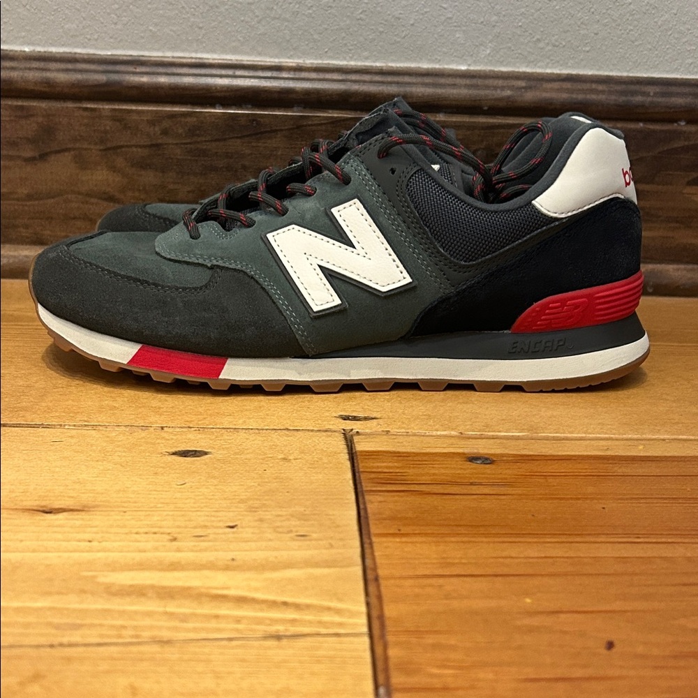 New Balance Black and Red Athletic Shoes